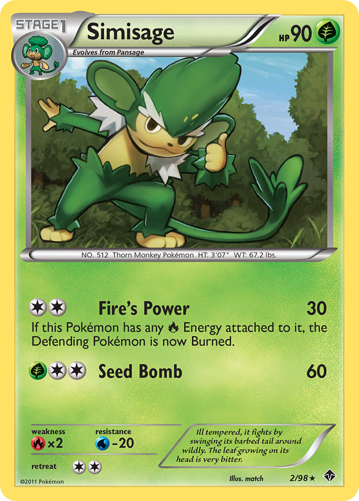 Simisage (2/98) [Black & White: Emerging Powers] | Card Merchant Takapuna