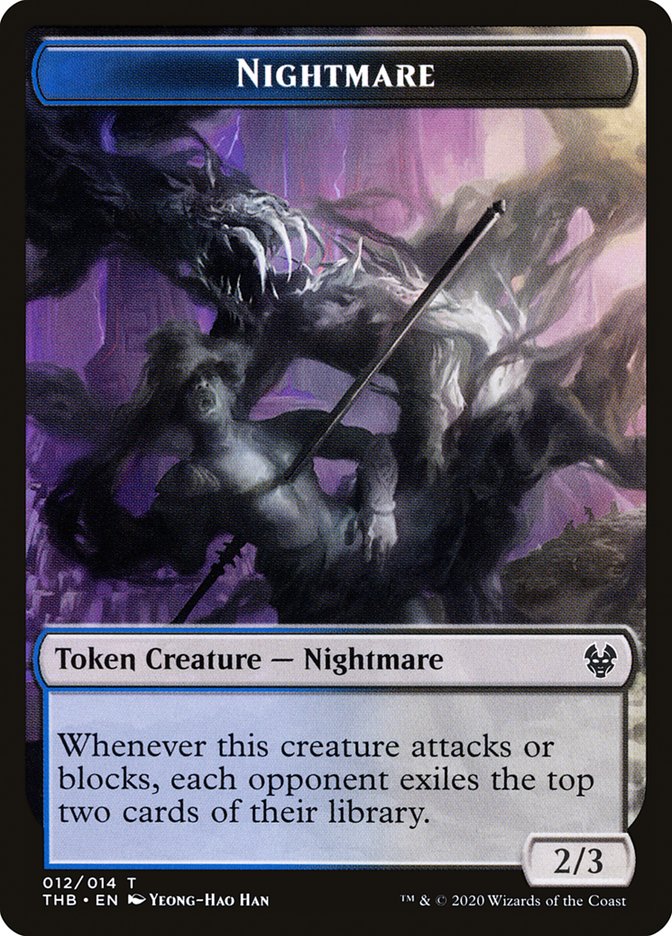Satyr // Nightmare Double-Sided Token [Theros Beyond Death Tokens] | Card Merchant Takapuna