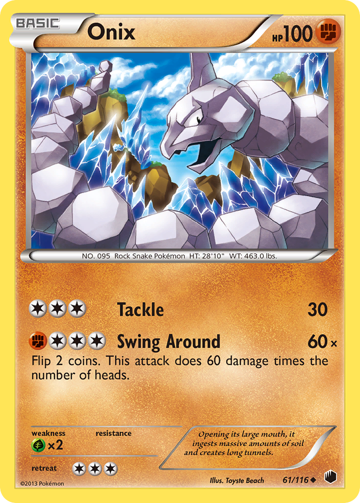Onix (61/116) [Black & White: Plasma Freeze] | Card Merchant Takapuna