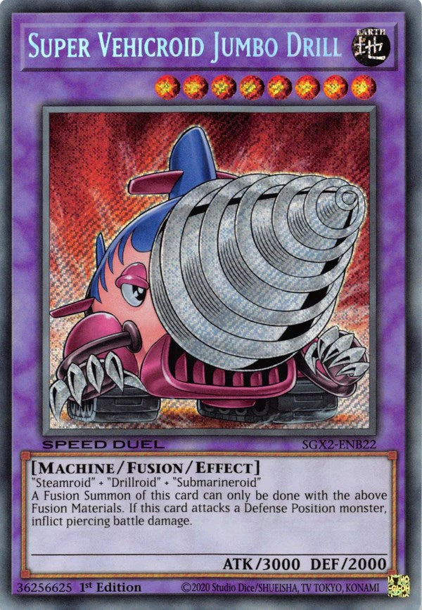Super Vehicroid Jumbo Drill [SGX2-ENB22] Secret Rare | Card Merchant Takapuna