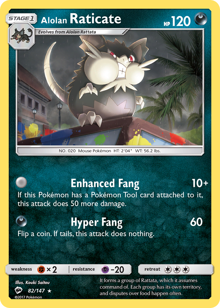 Alolan Raticate (82/147) [Sun & Moon: Burning Shadows] | Card Merchant Takapuna