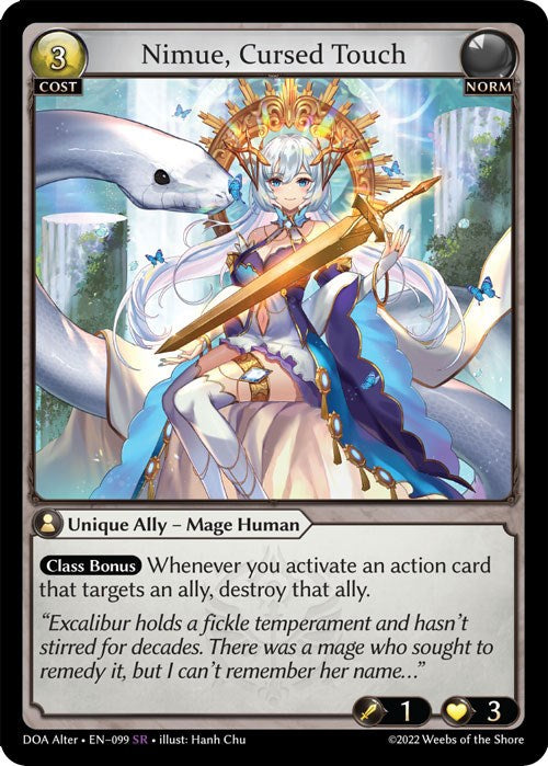 Nimue, Cursed Touch (099) [Dawn of Ashes: Alter Edition] | Card Merchant Takapuna
