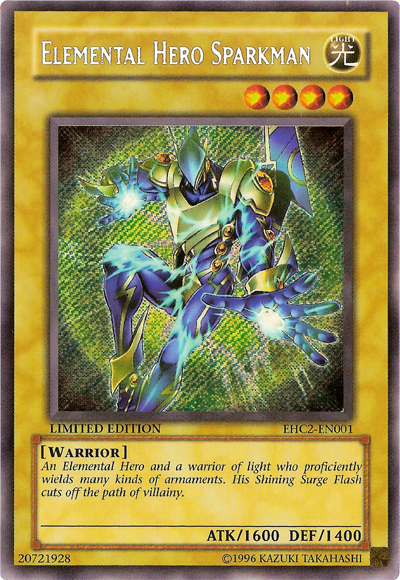 Elemental Hero Sparkman [EHC2-EN001] Secret Rare | Card Merchant Takapuna