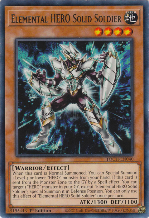 Elemental Hero Solid Soldier [TOCH-EN040] Rare | Card Merchant Takapuna