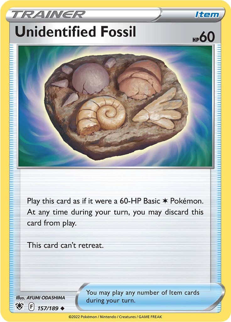 Unidentified Fossil (157/189) [Sword & Shield: Astral Radiance] | Card Merchant Takapuna