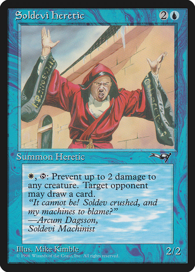 Soldevi Heretic (Hands Raised) [Alliances] | Card Merchant Takapuna