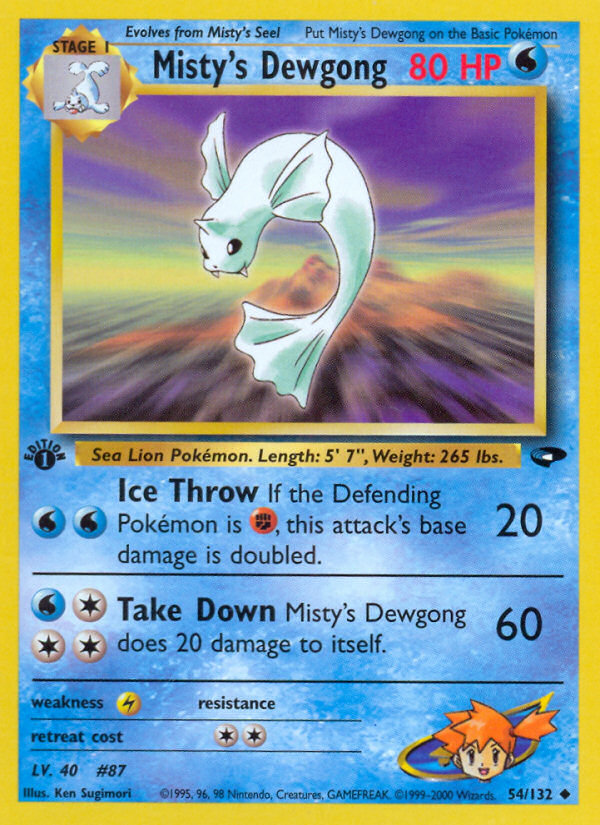 Misty's Dewgong (54/132) [Gym Challenge 1st Edition] | Card Merchant Takapuna