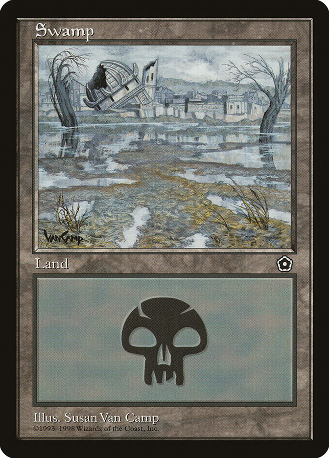 Swamp (Black Signature) [Portal Second Age] | Card Merchant Takapuna