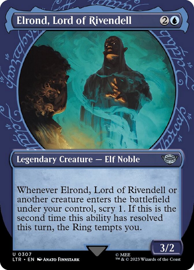 Elrond, Lord of Rivendell (Showcase Ring Frame) [The Lord of the Rings: Tales of Middle-Earth] | Card Merchant Takapuna