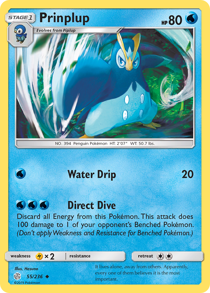 Prinplup (55/236) [Sun & Moon: Cosmic Eclipse] | Card Merchant Takapuna