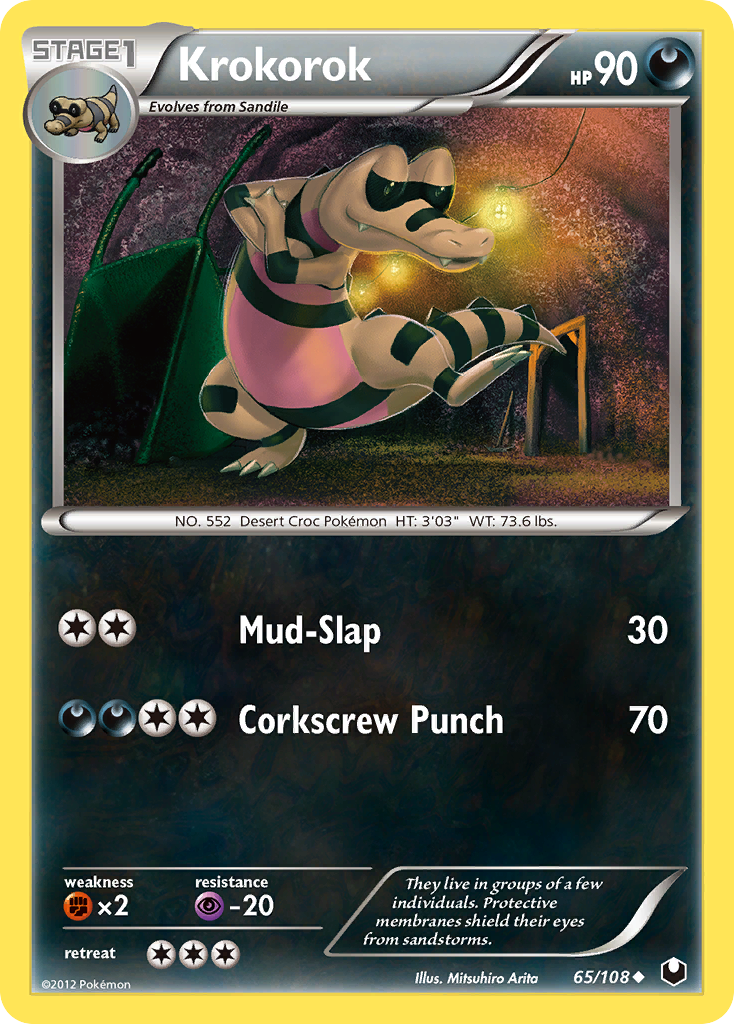 Krokorok (65/108) [Black & White: Dark Explorers] | Card Merchant Takapuna