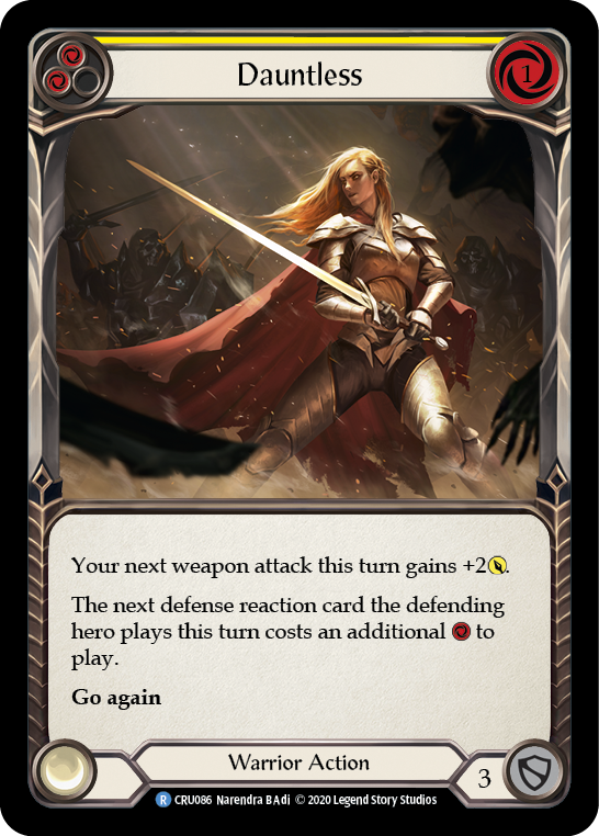 Dauntless (Yellow) [CRU086] (Crucible of War)  1st Edition Normal | Card Merchant Takapuna