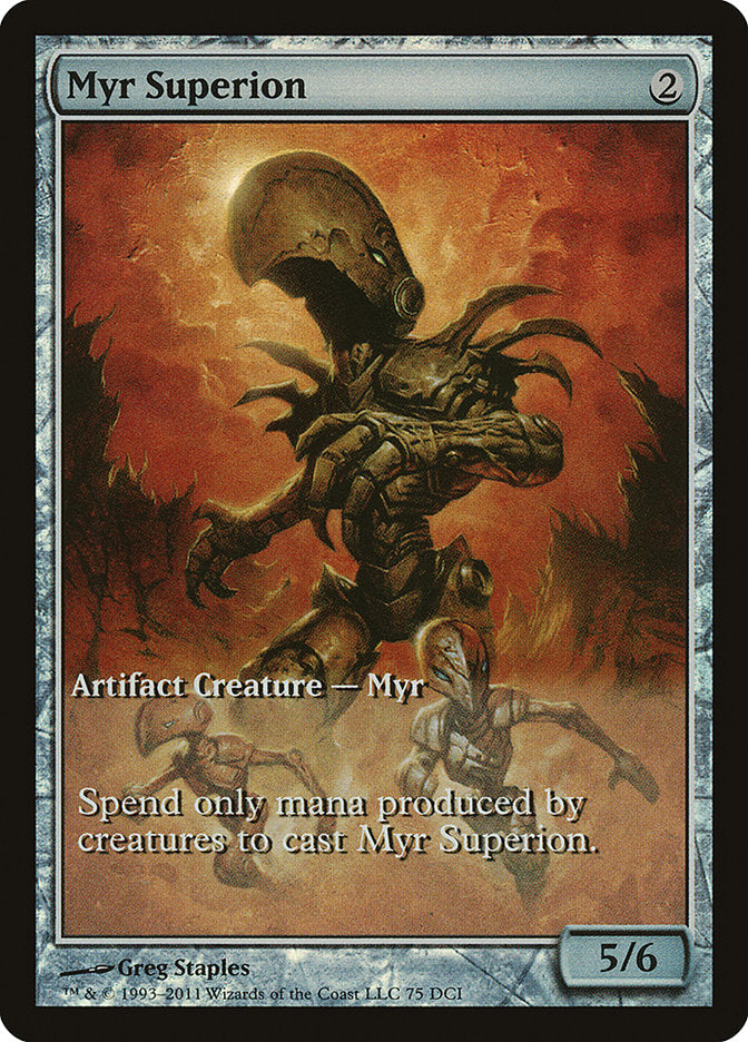 Myr Superion (Game Day) (Extended Art) [New Phyrexia Promos] | Card Merchant Takapuna