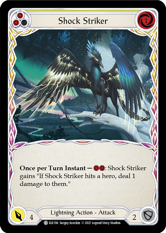 Shock Striker (Yellow) [ELE196] (Tales of Aria)  1st Edition Rainbow Foil | Card Merchant Takapuna