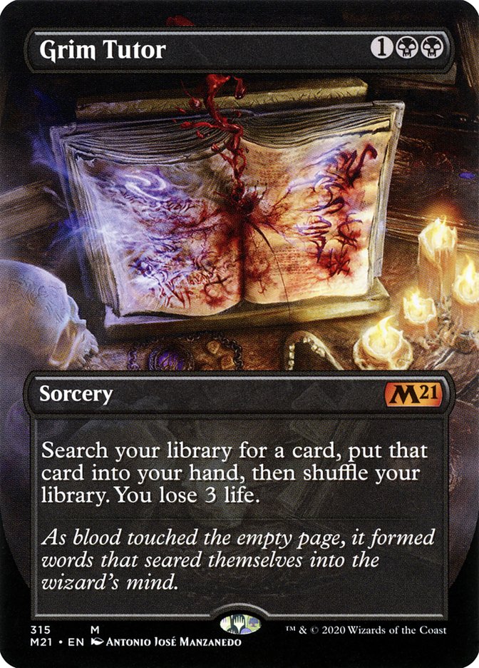 Grim Tutor (Borderless Alternate Art) [Core Set 2021] | Card Merchant Takapuna