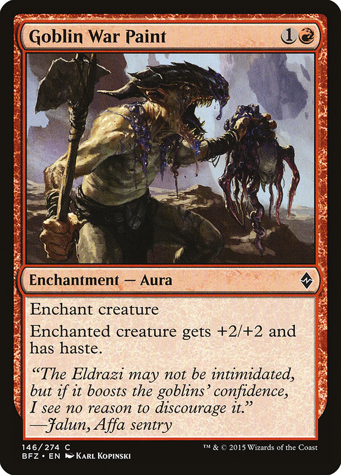 Goblin War Paint [Battle for Zendikar] | Card Merchant Takapuna