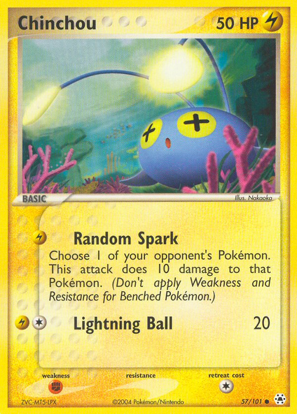 Chinchou (57/101) [EX: Hidden Legends] | Card Merchant Takapuna