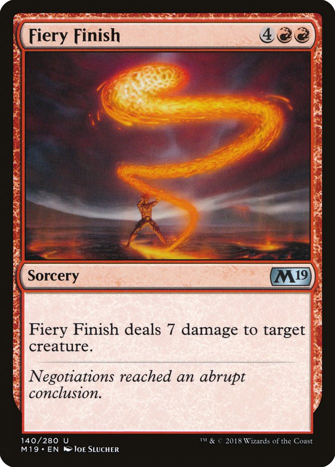 Fiery Finish [Core Set 2019] | Card Merchant Takapuna