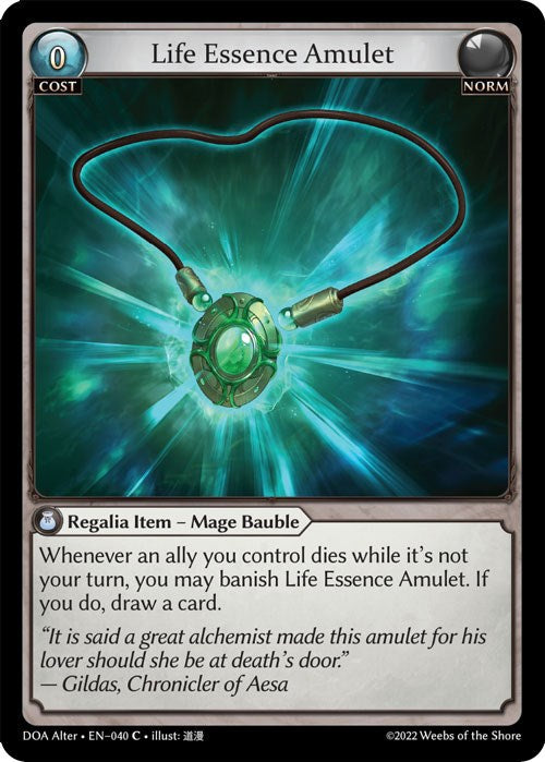Life Essence Amulet (040) [Dawn of Ashes: Alter Edition] | Card Merchant Takapuna
