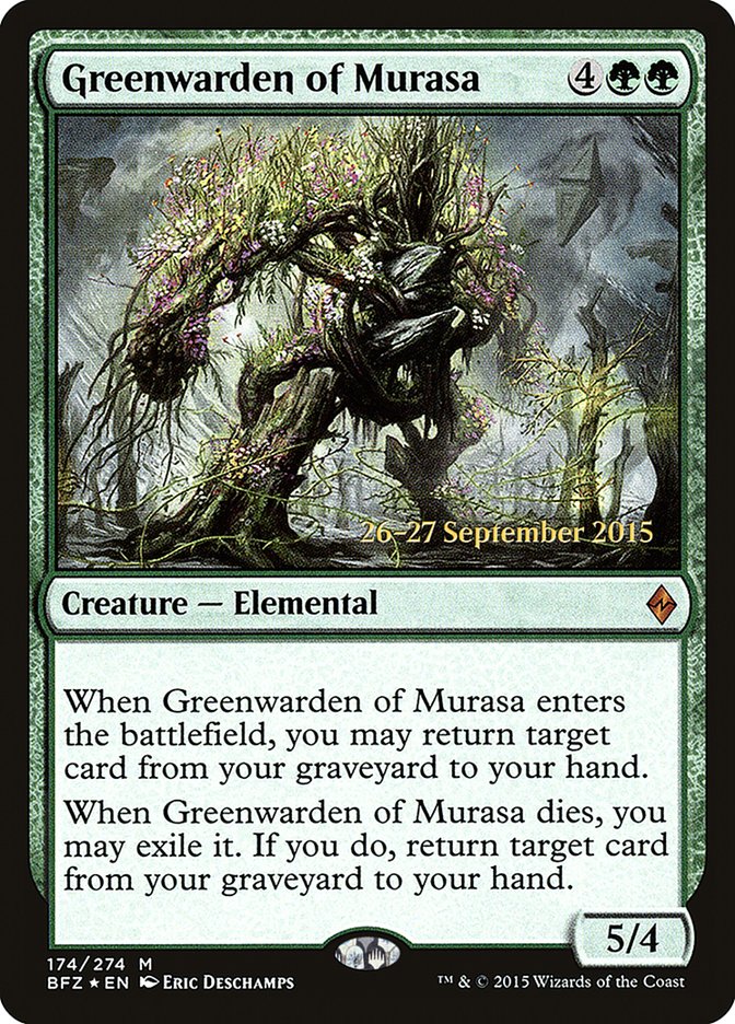 Greenwarden of Murasa [Battle for Zendikar Prerelease Promos] | Card Merchant Takapuna