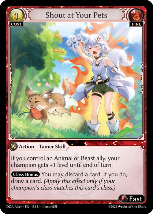Shout at Your Pets (152) [Dawn of Ashes: Alter Edition] | Card Merchant Takapuna