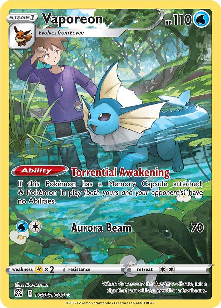 Vaporeon (TG02/TG30) [Sword & Shield: Brilliant Stars] | Card Merchant Takapuna