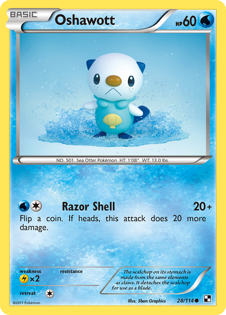 Oshawott (28/114) [Black & White: Base Set] | Card Merchant Takapuna
