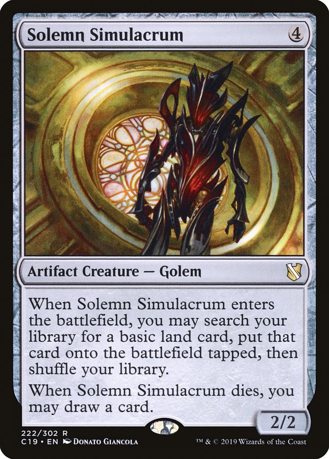 Solemn Simulacrum [Commander 2019] | Card Merchant Takapuna