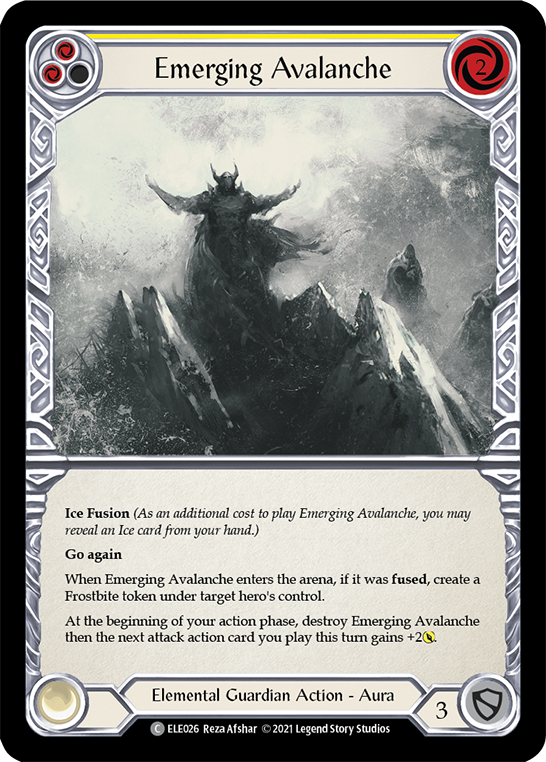 Emerging Avalanche (Yellow) [ELE026] (Tales of Aria)  1st Edition Normal | Card Merchant Takapuna