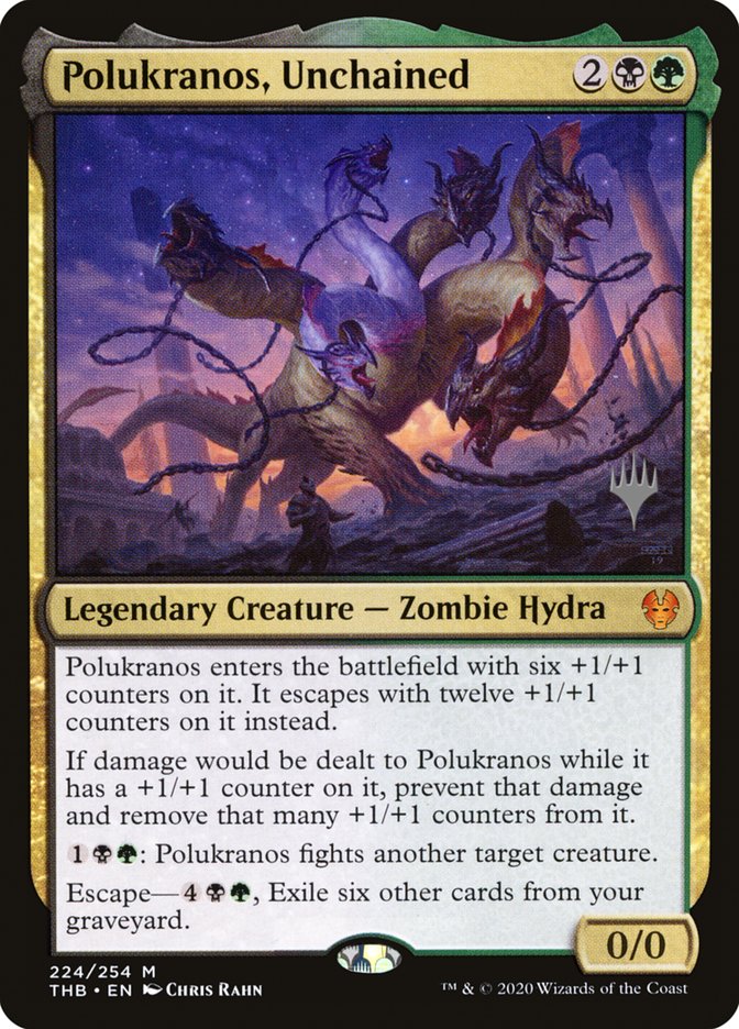 Polukranos, Unchained (Promo Pack) [Theros Beyond Death Promos] | Card Merchant Takapuna