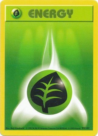 Grass Energy (99/102) [Base Set Shadowless Unlimited] | Card Merchant Takapuna