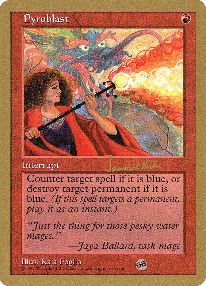 Pyroblast (Janosch Kuhn) (SB) [World Championship Decks 1997] | Card Merchant Takapuna