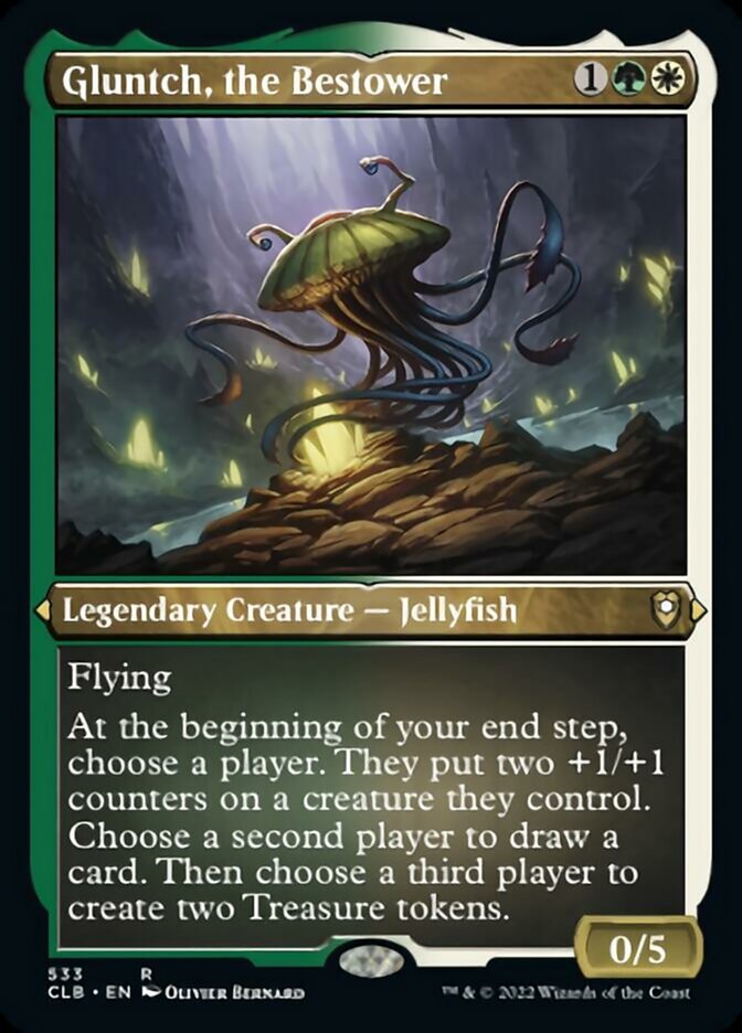 Gluntch, the Bestower (Foil Etched) [Commander Legends: Battle for Baldur's Gate] | Card Merchant Takapuna