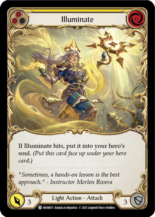 Illuminate (Yellow) [MON073-RF] (Monarch)  1st Edition Rainbow Foil | Card Merchant Takapuna