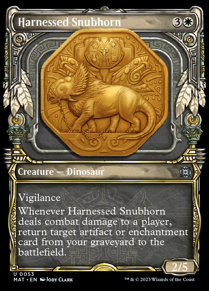 Harnessed Snubhorn (Showcase) [March of the Machine: The Aftermath] | Card Merchant Takapuna