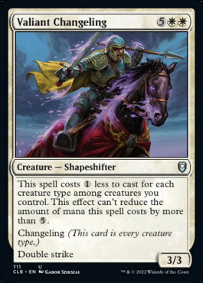 Valiant Changeling [Commander Legends: Battle for Baldur's Gate] | Card Merchant Takapuna