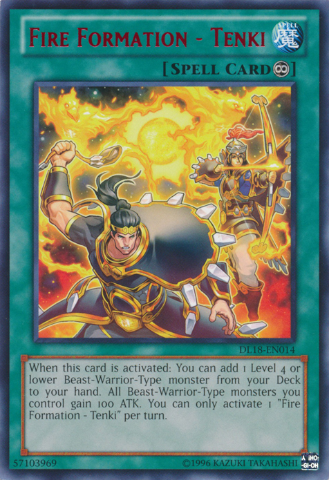Fire Formation - Tenki (Red) [DL18-EN014] Rare | Card Merchant Takapuna