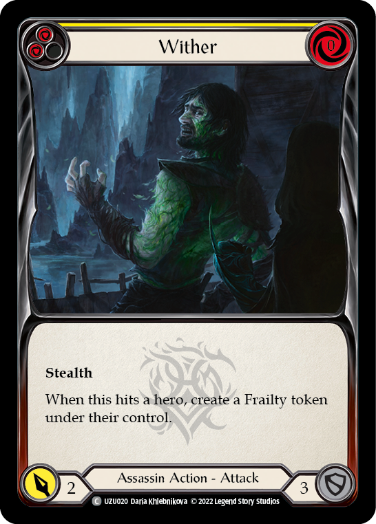 Wither (Yellow) [UZU020] (Outsiders Uzuri Blitz Deck) | Card Merchant Takapuna