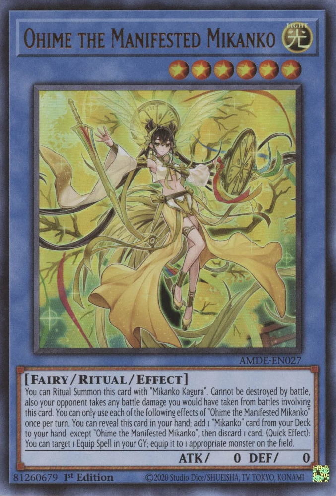 Ohime the Manifested Mikanko [AMDE-EN027] Ultra Rare | Card Merchant Takapuna