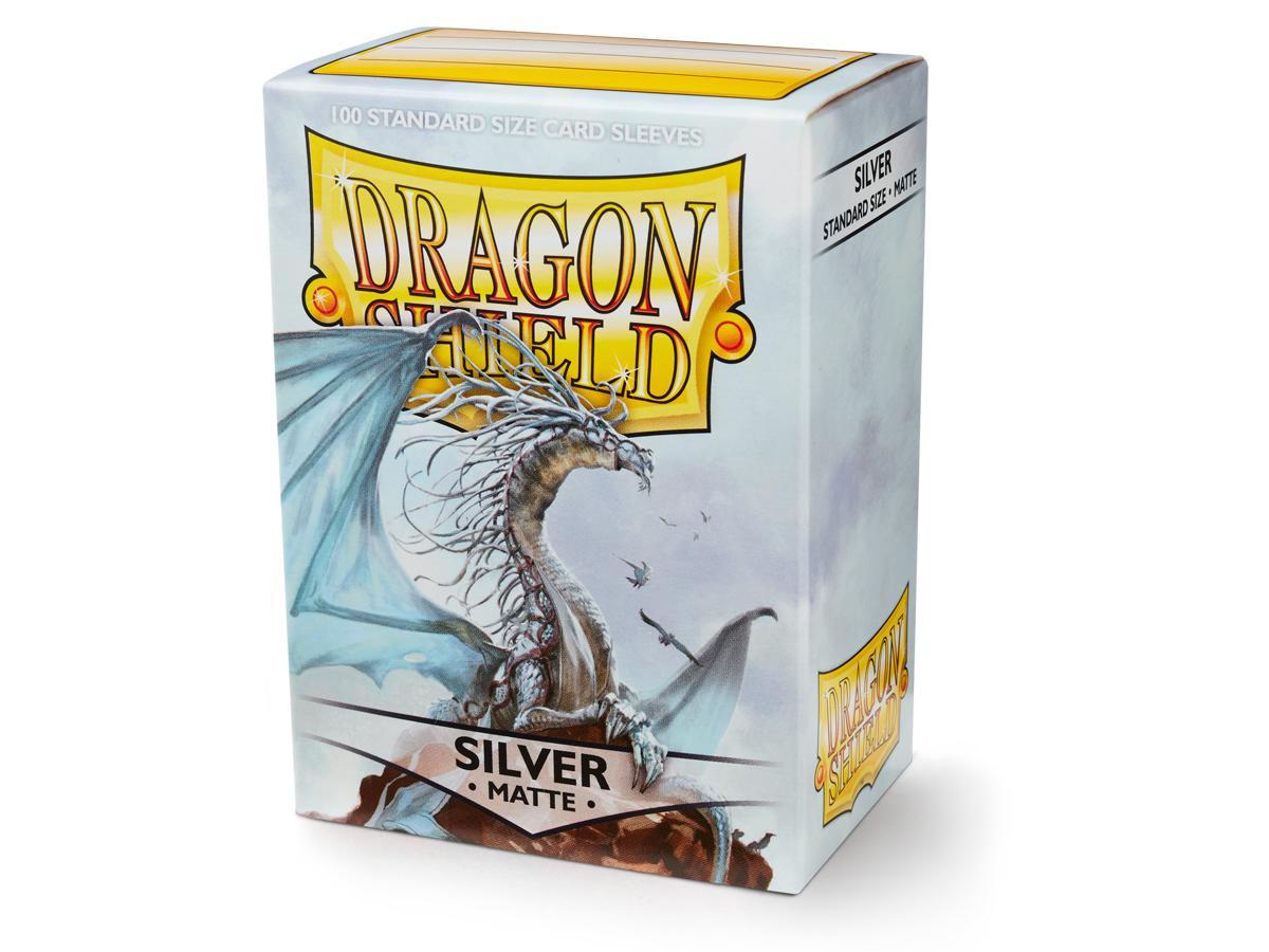 Dragonshield Sleeves 100ct Standard - Silver Matte | Card Merchant Takapuna