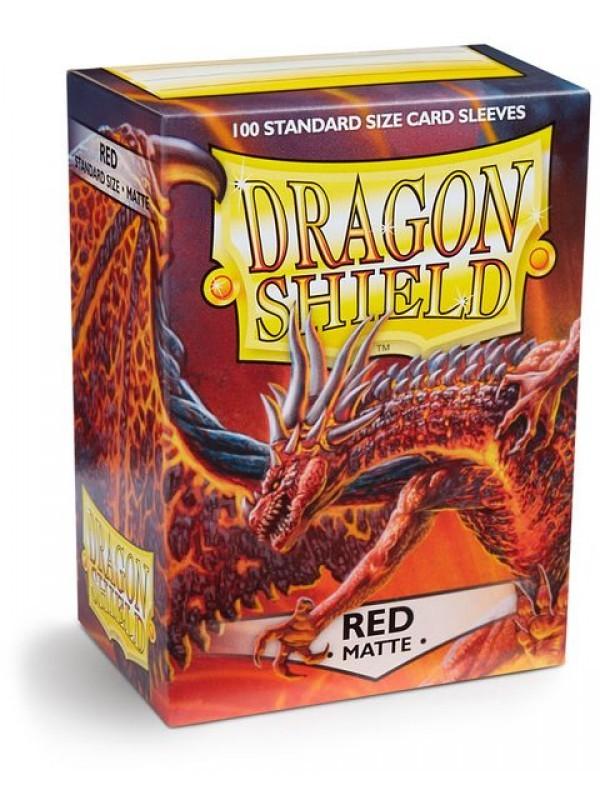 Dragonshield Sleeves 100ct Standard - Red Matte | Card Merchant Takapuna