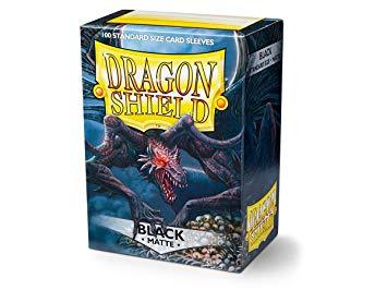 Dragonshield Sleeves 100ct Standard - Black Matte | Card Merchant Takapuna