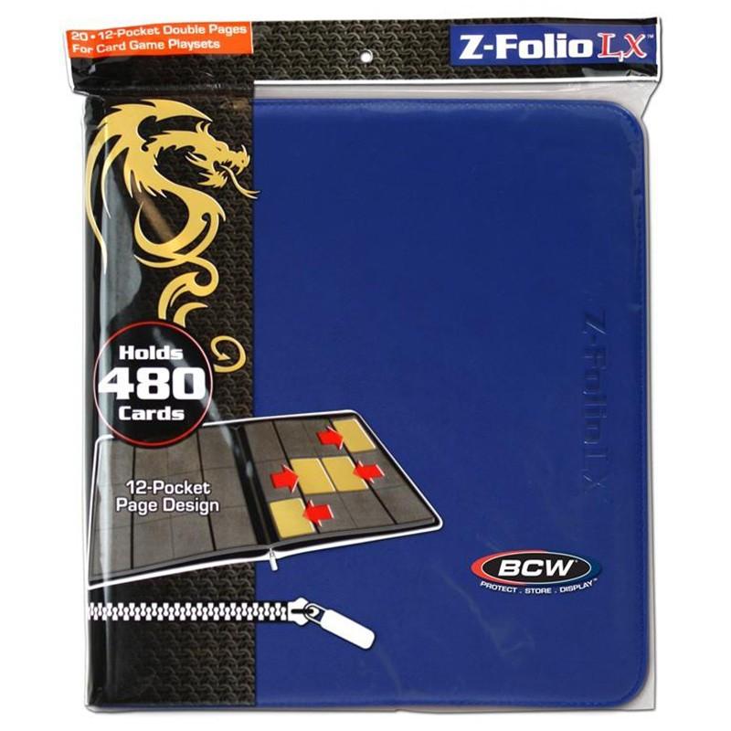 BCW Zipper-Folio LX 12-Pocket - Blue | Card Merchant Takapuna