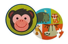Crocodile Creek Two Sided Puzzle - Monkey 24pc | Card Merchant Takapuna