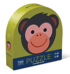 Crocodile Creek Two Sided Puzzle - Monkey 24pc | Card Merchant Takapuna