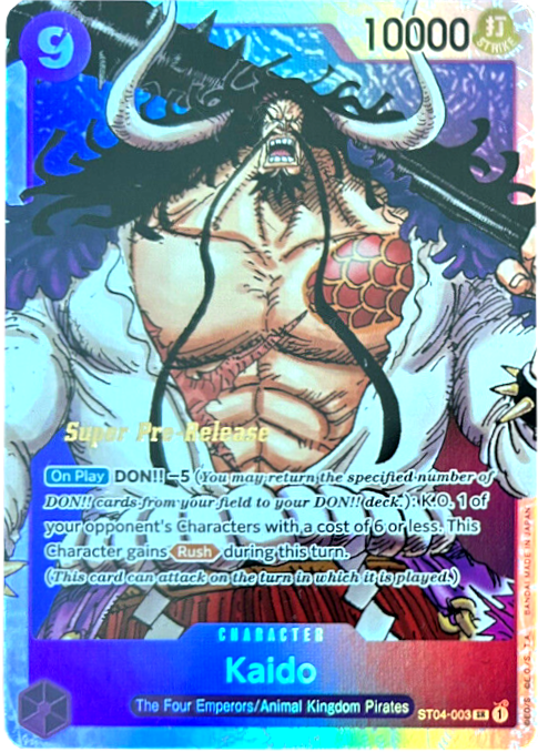 Kaido (001) [Super Pre-Release Starter Deck: Animal Kingdom Pirates] | Card Merchant Takapuna