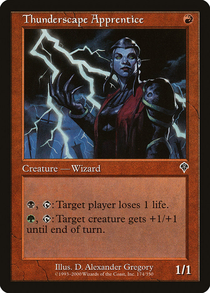 Thunderscape Apprentice [Invasion] | Card Merchant Takapuna
