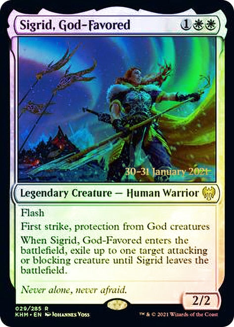 Sigrid, God-Favored [Kaldheim Prerelease Promos] | Card Merchant Takapuna