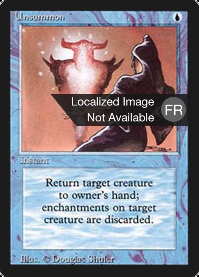 Unsummon [Foreign Black Border] | Card Merchant Takapuna