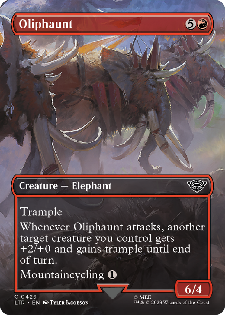 Oliphaunt (Borderless Alternate Art) [The Lord of the Rings: Tales of Middle-Earth] | Card Merchant Takapuna